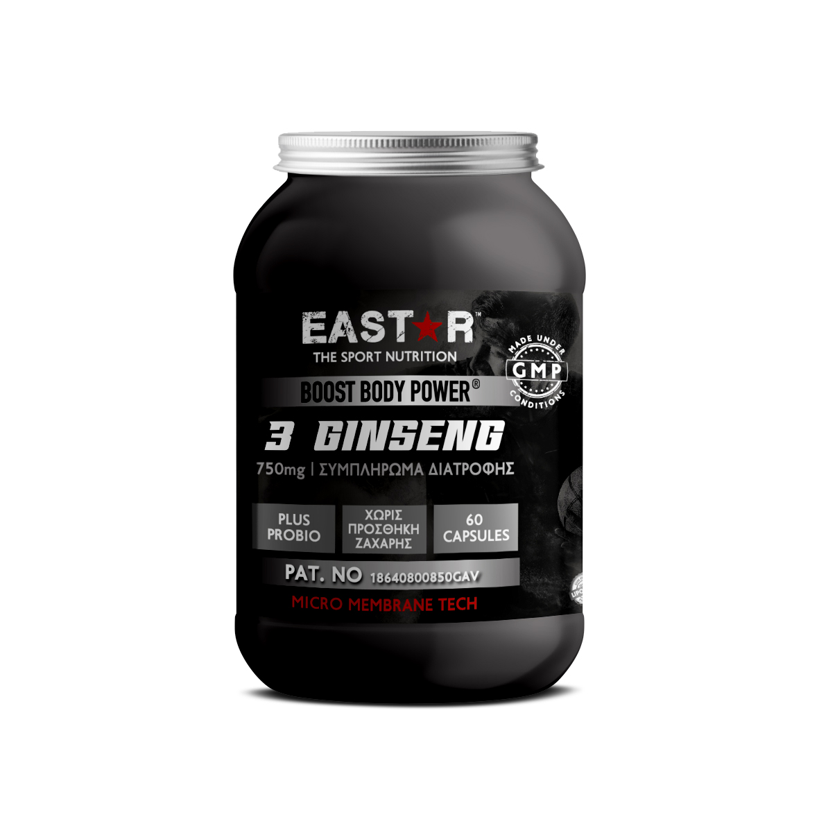 Eastar_pro(3Ginseng)_ 3 GINSENG 750mg / 60 VEGAN CAPS - Image 1